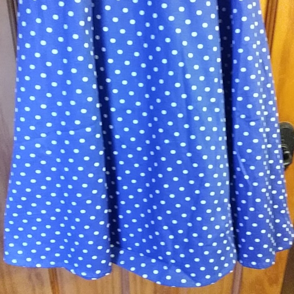 Hearts and Roses of London Blue Dot Dress US16 - Picture 6 of 6